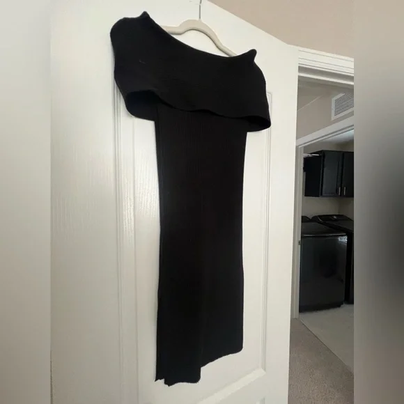 green off shoulder sweater dress Women's Cable Knit Drop Shoulder Sweater Dress in Mist Green